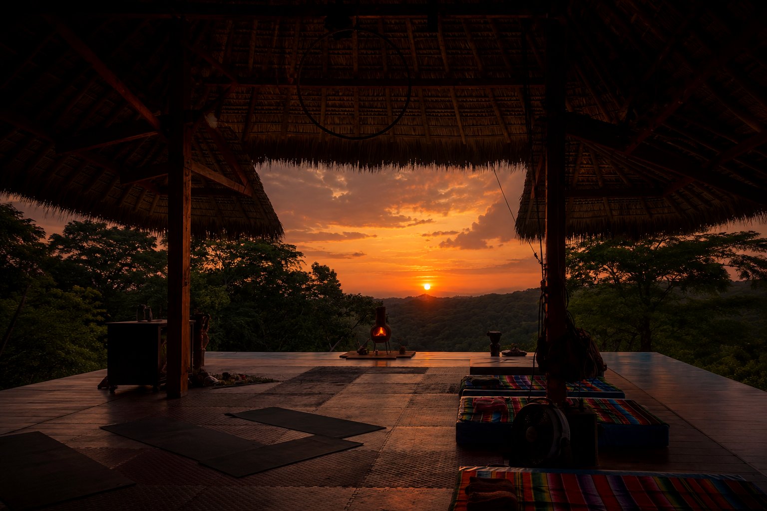Ceremony space at sunset